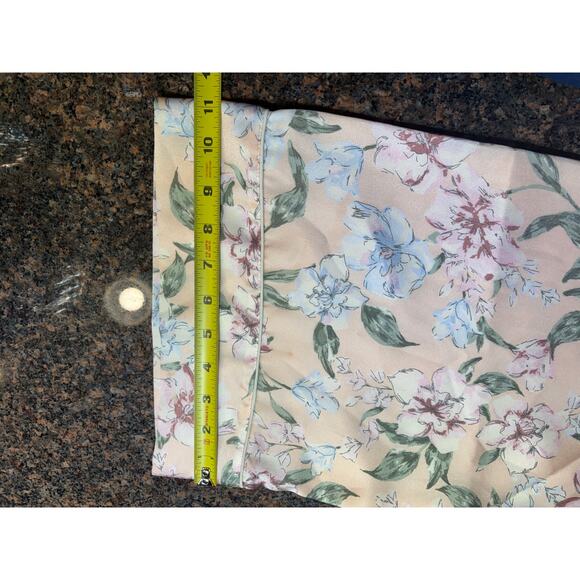 Lauren Ralph Lauren Pink Floral Satin Bell Sleeve Robe Size XL - Picture 9 of 12